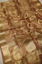 Magenta Golden Banarasi Pure Tissue Silk Woven Unstitched Suit Set With Pure Tissue Silk Woven Dupatta The Banarasee Aura