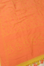 Mustard Cotton Silk Resham Woven Unstitched Banarasi Suit Set