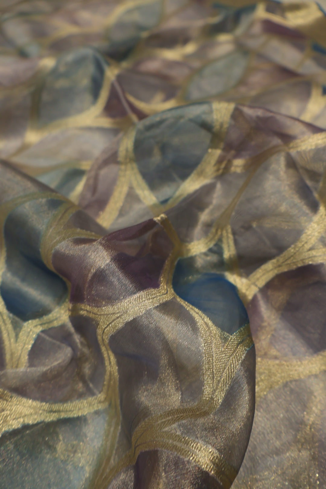 Lavender Blue Silver Banarasi Pure Tissue Silk Meenakari Woven Unstitched Suit Set With Pure Tissue Silk Woven Rangkat Dupatta The Banarasee Aura