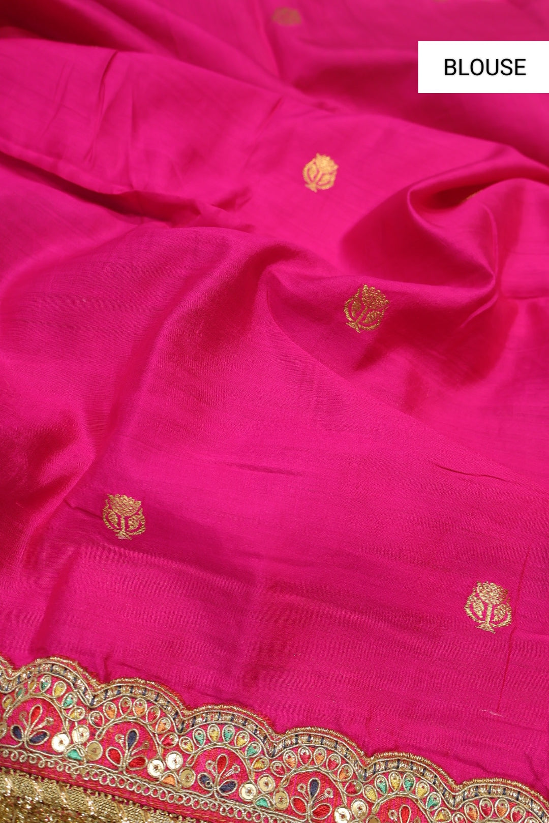 Green - Gold Pure Banarasi Tissue Silk Weaved Saree With Pure Contrast Silk Kadhwa Blouse The Banarasee Aura