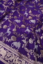 Deep Purple Banarasi Katan Silk Woven Unstitched Suit Set With Katan Silk Shikargah Sona Roopa Woven Dupatta The Banarasee Aura