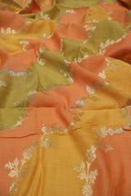 Mustard Banarasi Pure Moonga Tissue Silk Hand Embroidered Unstitched Suit Set with Pure Moonga Silk Rangkat Dupatta The Banarasee Aura