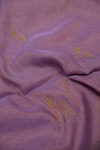 Purple Banarasi Pure Tissue Silk Hand Embroidered Unstitched Suit Set with Pure Tissue Stripes Dupatta The Banarasee Aura