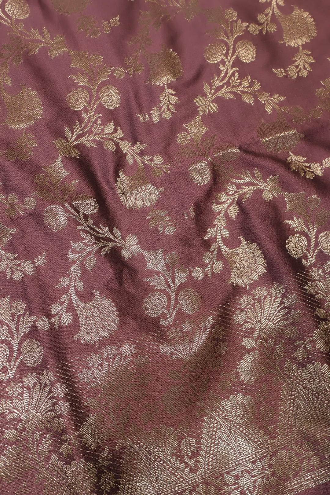 Wine Katan Silk Woven Unstitched Banarasi Suit Set The Banarasee Aura