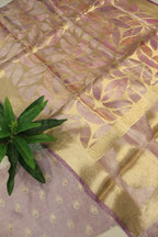 Onion Pink Silver Banarasi Pure Tissue Silk Meenakari Woven Unstitched Suit Set With Pure Tissue Silk Woven Rangkat Dupatta The Banarasee Aura