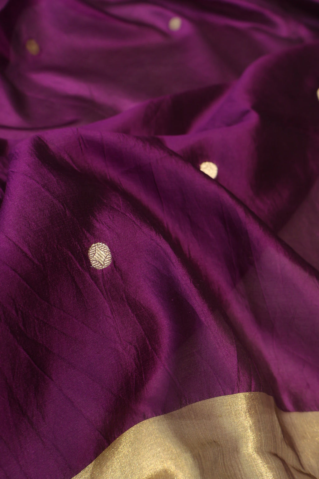 Royal Purple Pure Banarasi Raw Mango Unstitched Suit Set With Pure Raw Mango Dupatta The Banarasee Aura