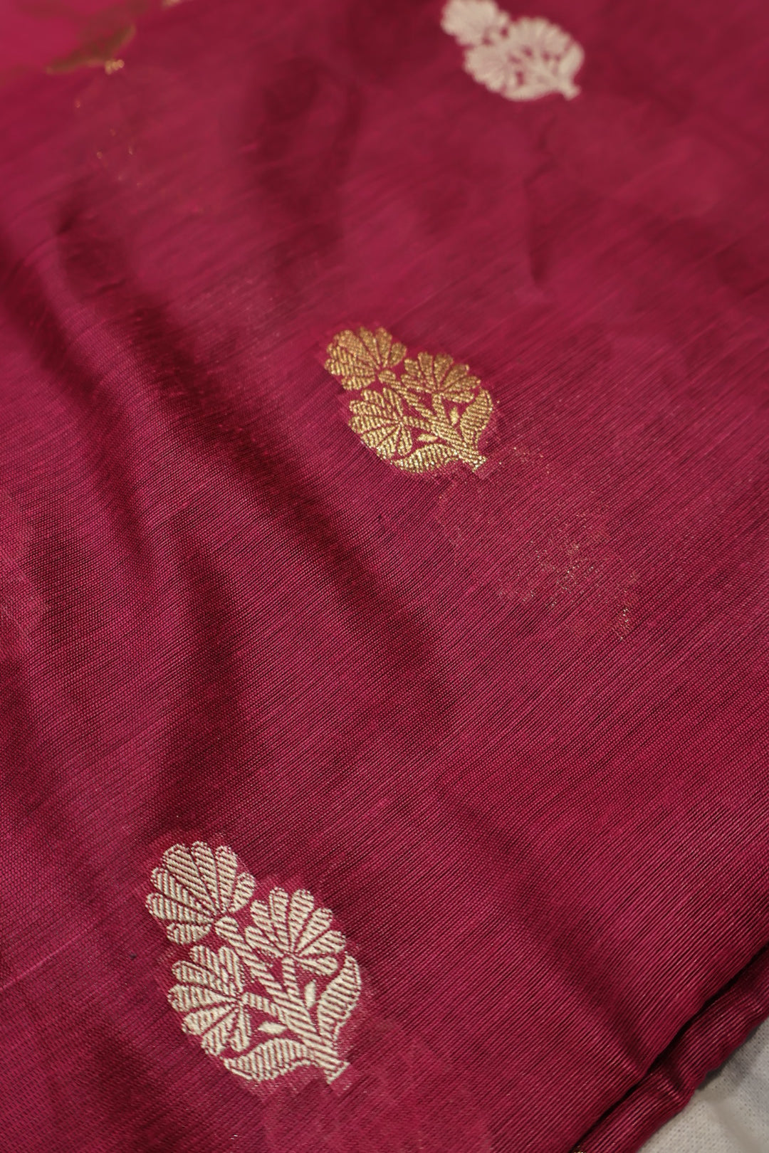 Burgundy Cotton Silk Meenakari Woven Unstitched Banarasi Suit Set The Banarasee Aura