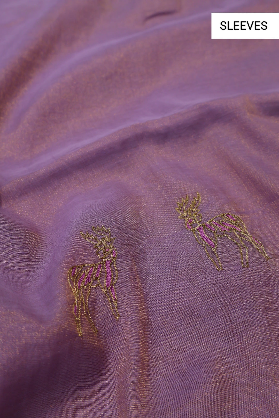 Purple Banarasi Pure Tissue Silk Hand Embroidered Unstitched Suit Set with Pure Tissue Stripes Dupatta The Banarasee Aura
