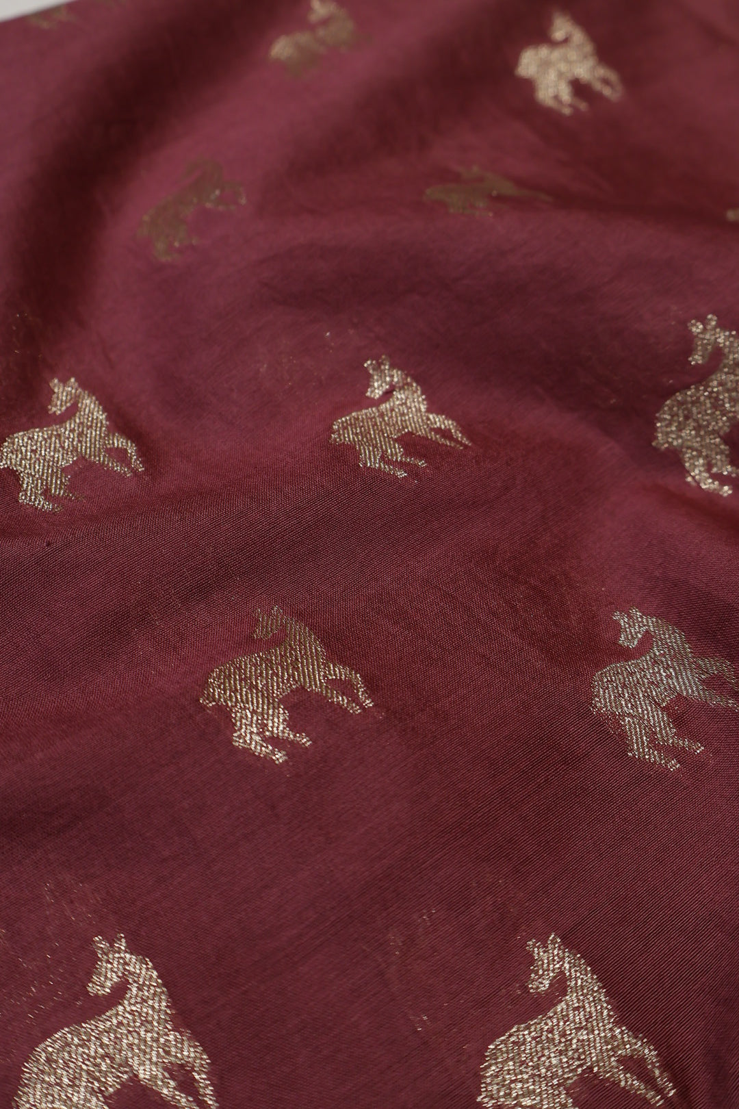 Wine Banarasi Pure Chanderi Silk Woven Unstitched Suit Set With Pure Chanderi Silk Woven Dupatta The Banarasee Aura